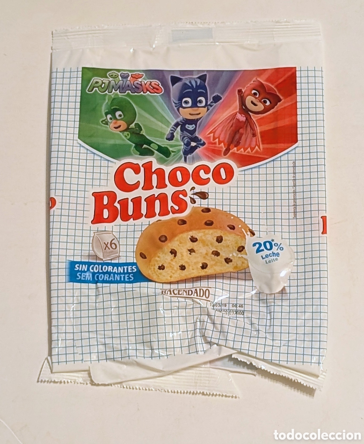 Otros Art&iacute;culos de Coleccionismo en Papel: Envoltorio Bolsa vac&iacute;a Choco Buns PJ Mask