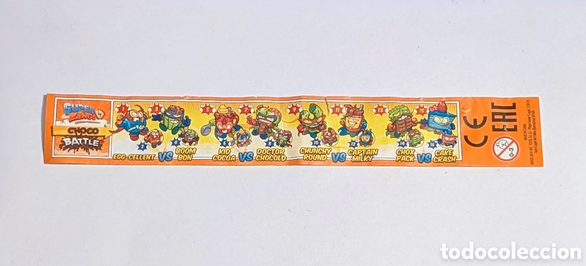 Otros Art&iacute;culos de Coleccionismo en Papel: Rara tira Figuras Huevos sorpresa Super Zings. Choco Battle