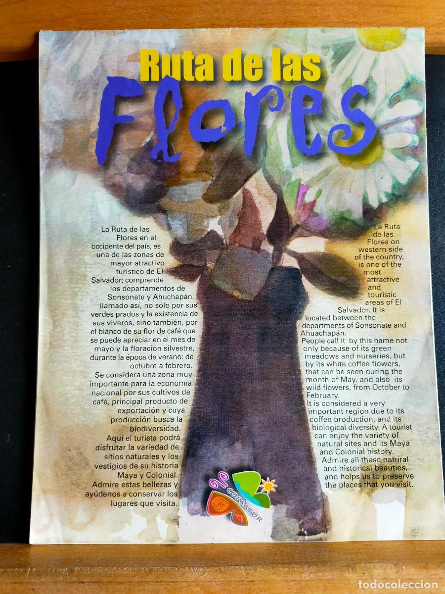 Otros Art&iacute;culos de Coleccionismo en Papel: EL SALVADOR. RUTA DE LAS FLORES. CORPORACI&Oacute;N SALVADORE&Ntilde;A DE TURISMO. SIN FECHAR.