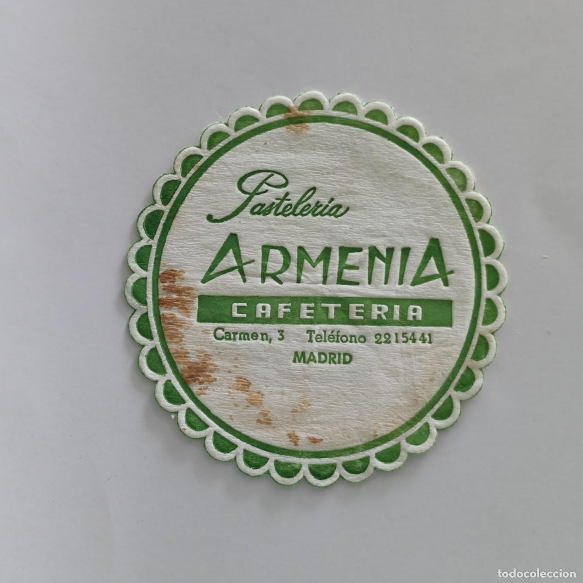 Otros Art&iacute;culos de Coleccionismo en Papel: POSAVASOS - MADRID - ARMENIA - PASTELERIA CAFETERIA