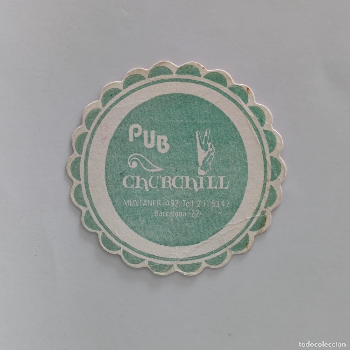 Otros Art&iacute;culos de Coleccionismo en Papel: POSAVASOS - BARCELONA - CHURCHILL PUB