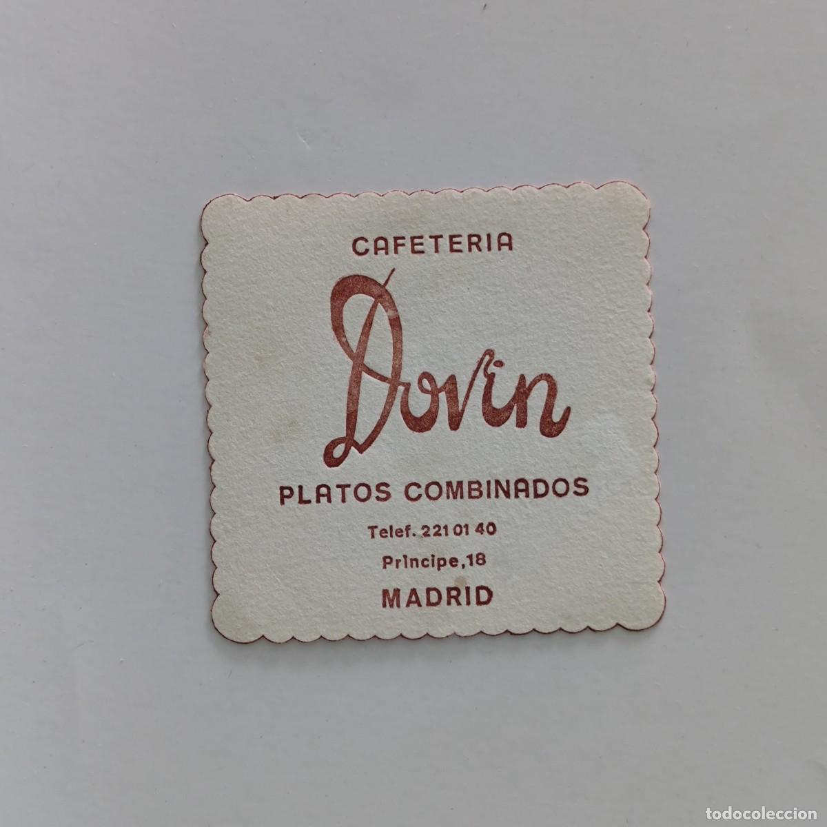 Otros Art&iacute;culos de Coleccionismo en Papel: POSAVASOS - MADRID - DOVIN - CAFETERIA PLATOS COMBINADOS