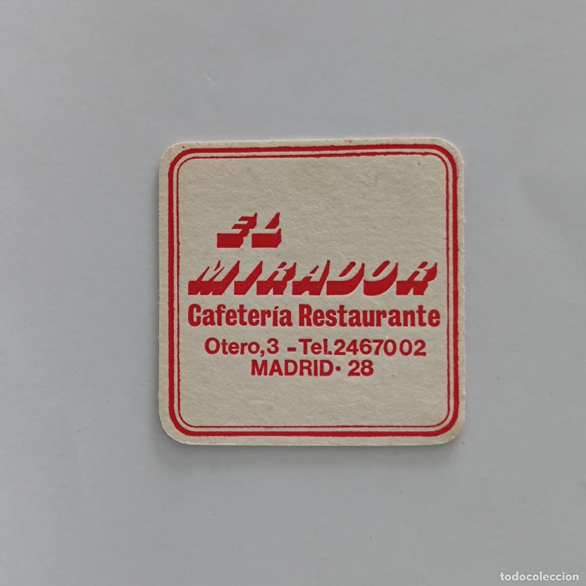 Sammelleidenschaft Andere Papierartikel: POSAVASOS - MADRID - EL MIRADOR - CAFETERIA RESTAURANTE