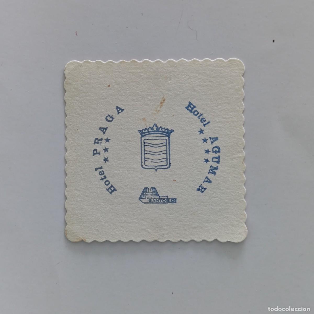 Otros Art&iacute;culos de Coleccionismo en Papel: POSAVASOS - MADRID - HOTEL PRAGA / HOTEL AGUMAR - SANTOS D. - HERALDICA