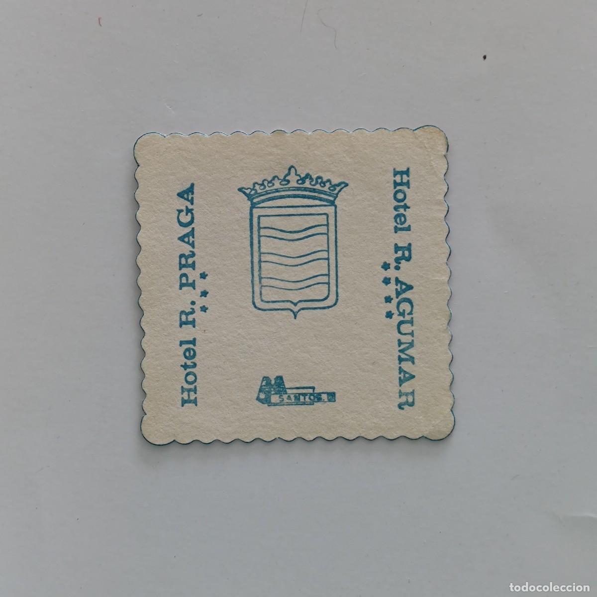 Otros Art&iacute;culos de Coleccionismo en Papel: POSAVASOS - MADRID - HOTEL PRAGA / HOTEL AGUMAR - SANTOS D. - HERALDICA