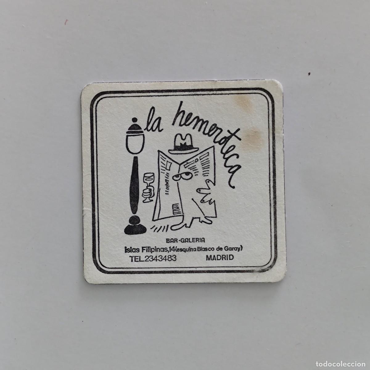 Otros Art&iacute;culos de Coleccionismo en Papel: POSAVASOS - MADRID - LA HEMEROTECA - BAR GALERIA