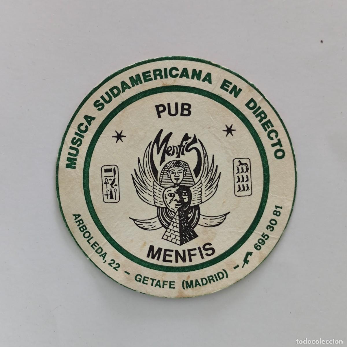 Otros Art&iacute;culos de Coleccionismo en Papel: POSAVASOS - MADRID / GETAFE - MENFIS PUB - MUSICA SUDAMERICANA EN DIRECTO - EGIPTO