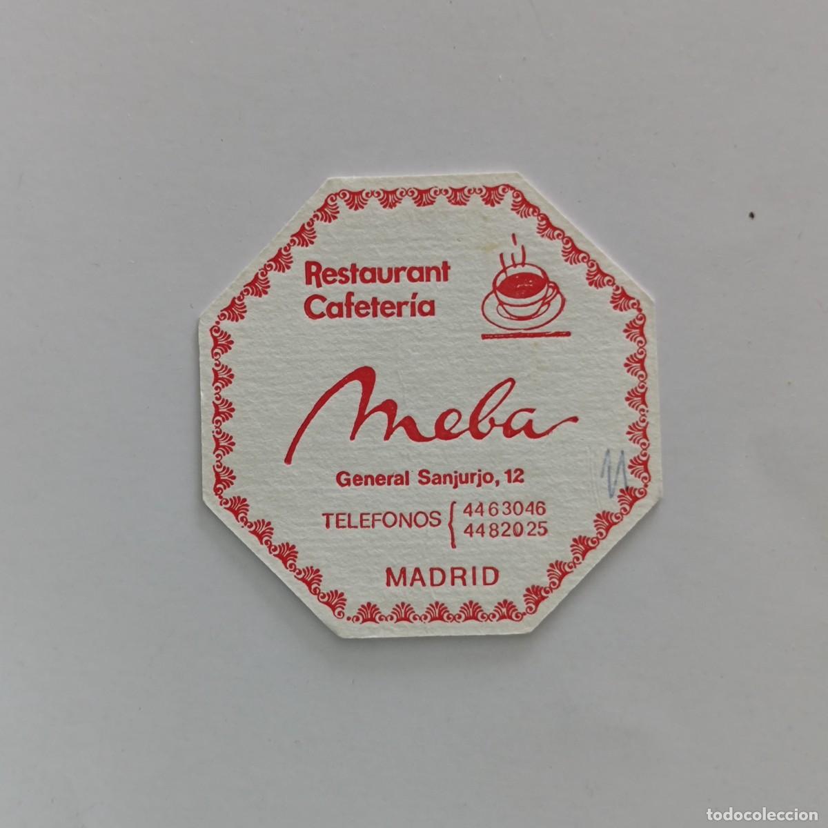 Otros Art&iacute;culos de Coleccionismo en Papel: POSAVASOS - MADRID - MEBA - RESTAURANT CAFFETERIA
