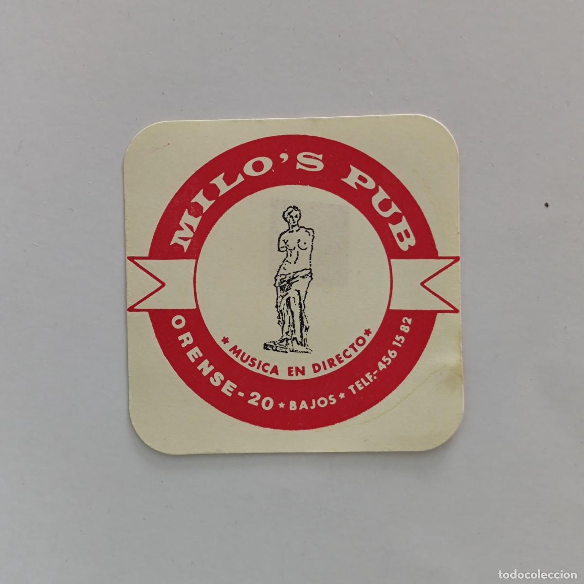 Otros Art&iacute;culos de Coleccionismo en Papel: POSAVASOS - MADRID - MILO'S PUB - MUSICA EN DIRECTO - ARTE ESCULTURA GRECIA MUJER SEXO
