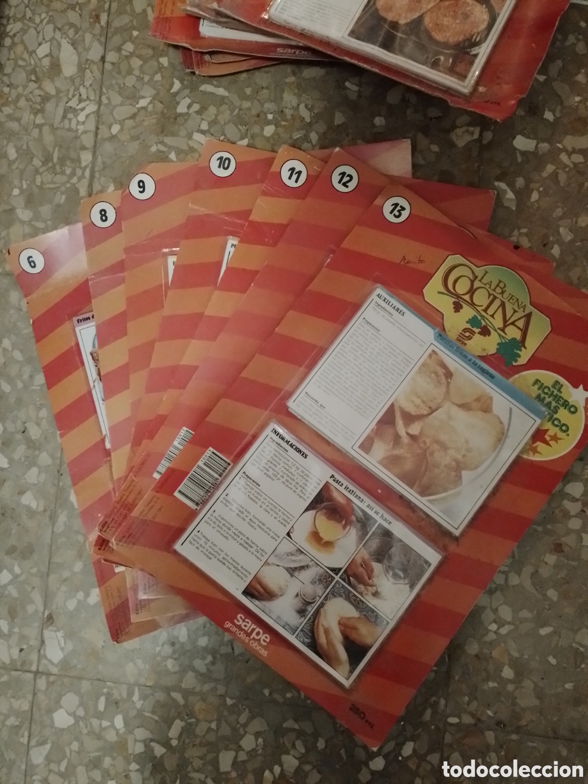 Otros Art&iacute;culos de Coleccionismo en Papel: Lote 14 n&uacute;meros fichas de cocina La buena cocina,ed Sarpe en blister sin abrir