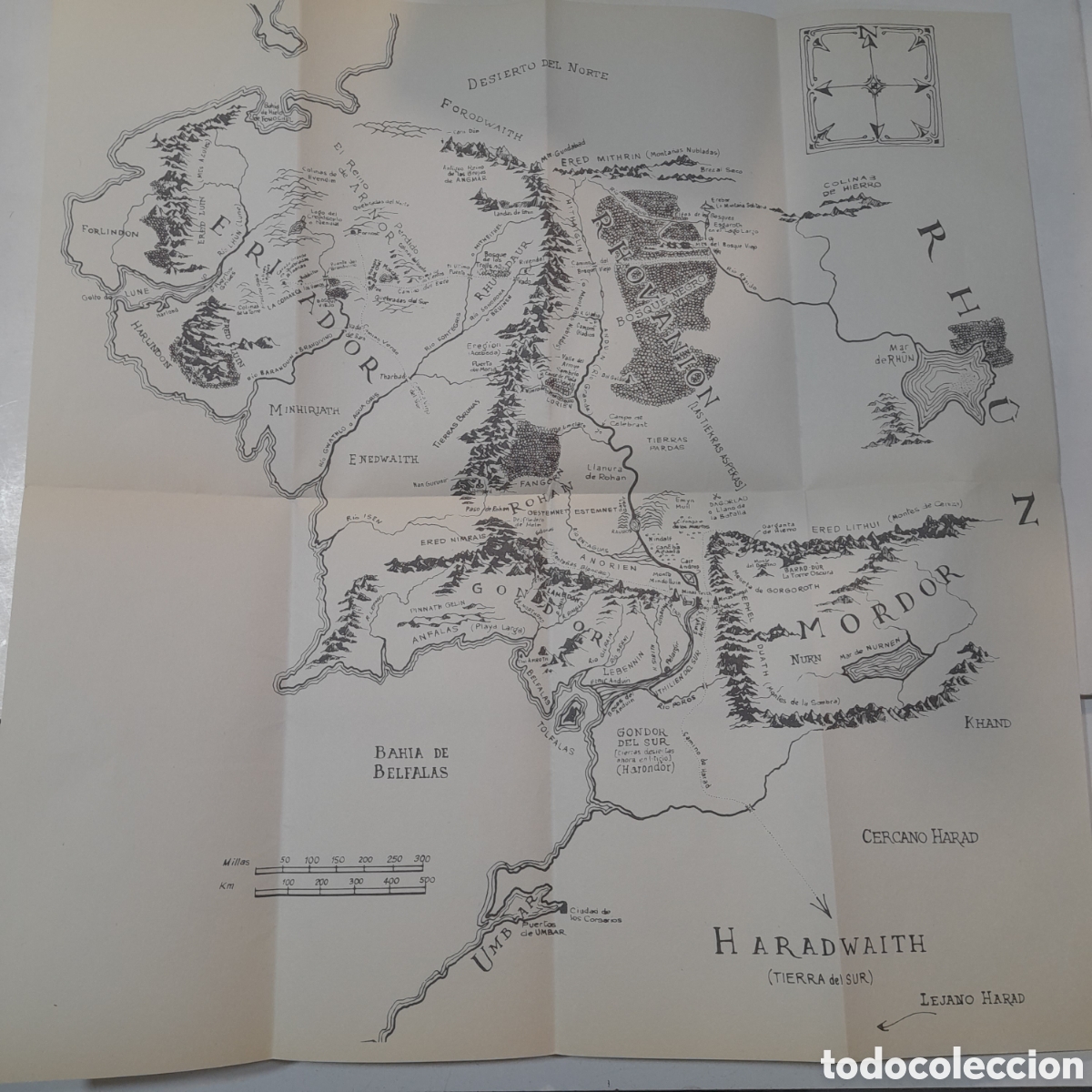 Otros Art&iacute;culos de Coleccionismo en Papel: Mapa de la Tierra Media