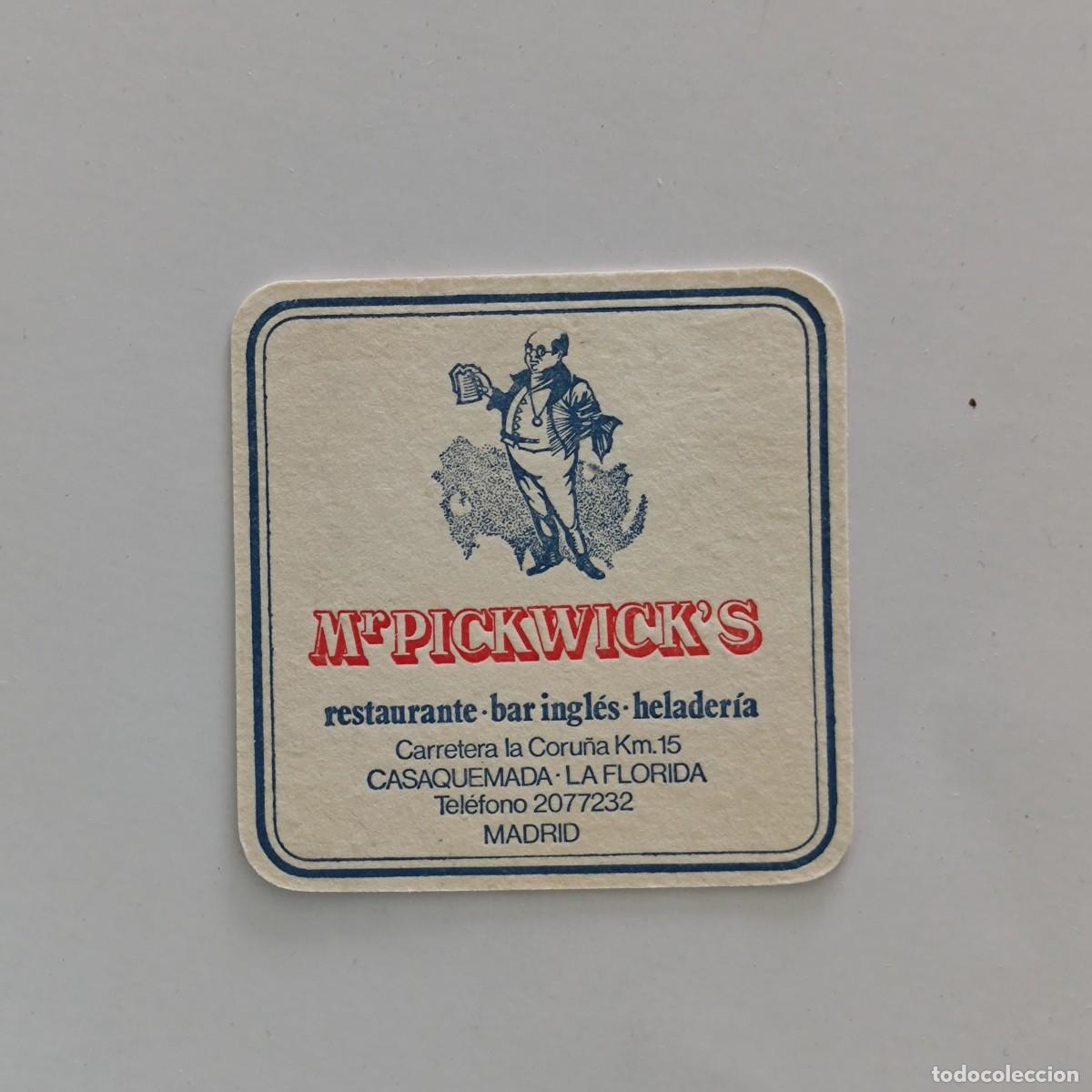 Otros Art&iacute;culos de Coleccionismo en Papel: POSAVASOS - MADRID - MR PICKWICK'S PUB - RESTAURANTE BAR INLGES HELADERIA - CERVEZA