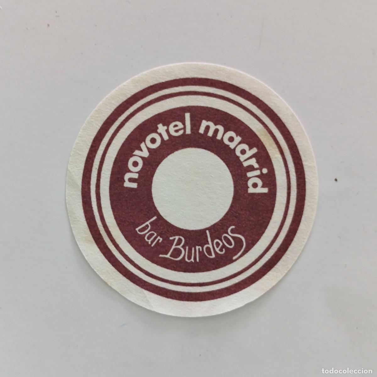 Otros Art&iacute;culos de Coleccionismo en Papel: POSAVASOS - MADRID - NOVOTEL / BAR BURDEOS