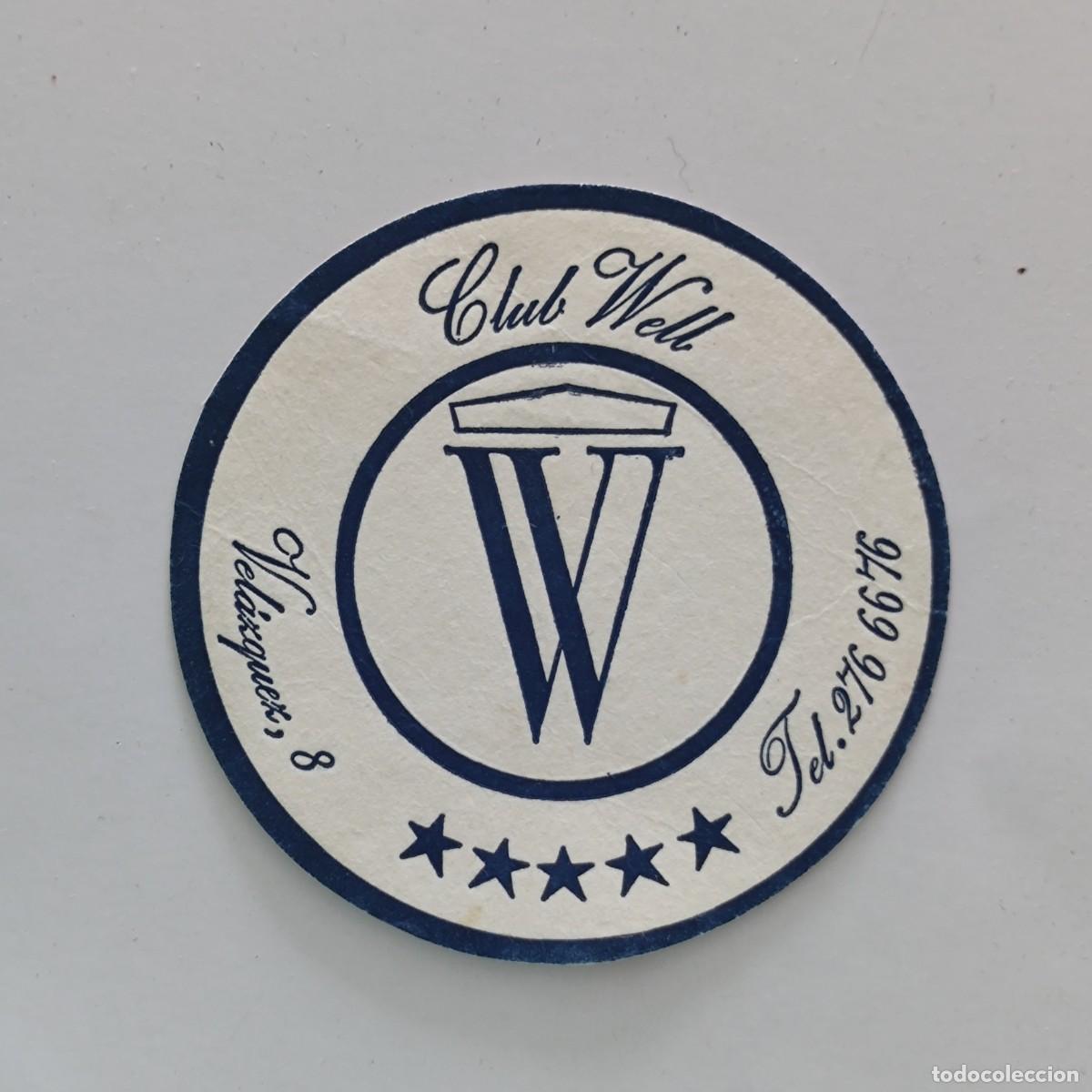 Otros Art&iacute;culos de Coleccionismo en Papel: POSAVASOS - MADRID - WELLINGTON HOTEL / CLUB WELL