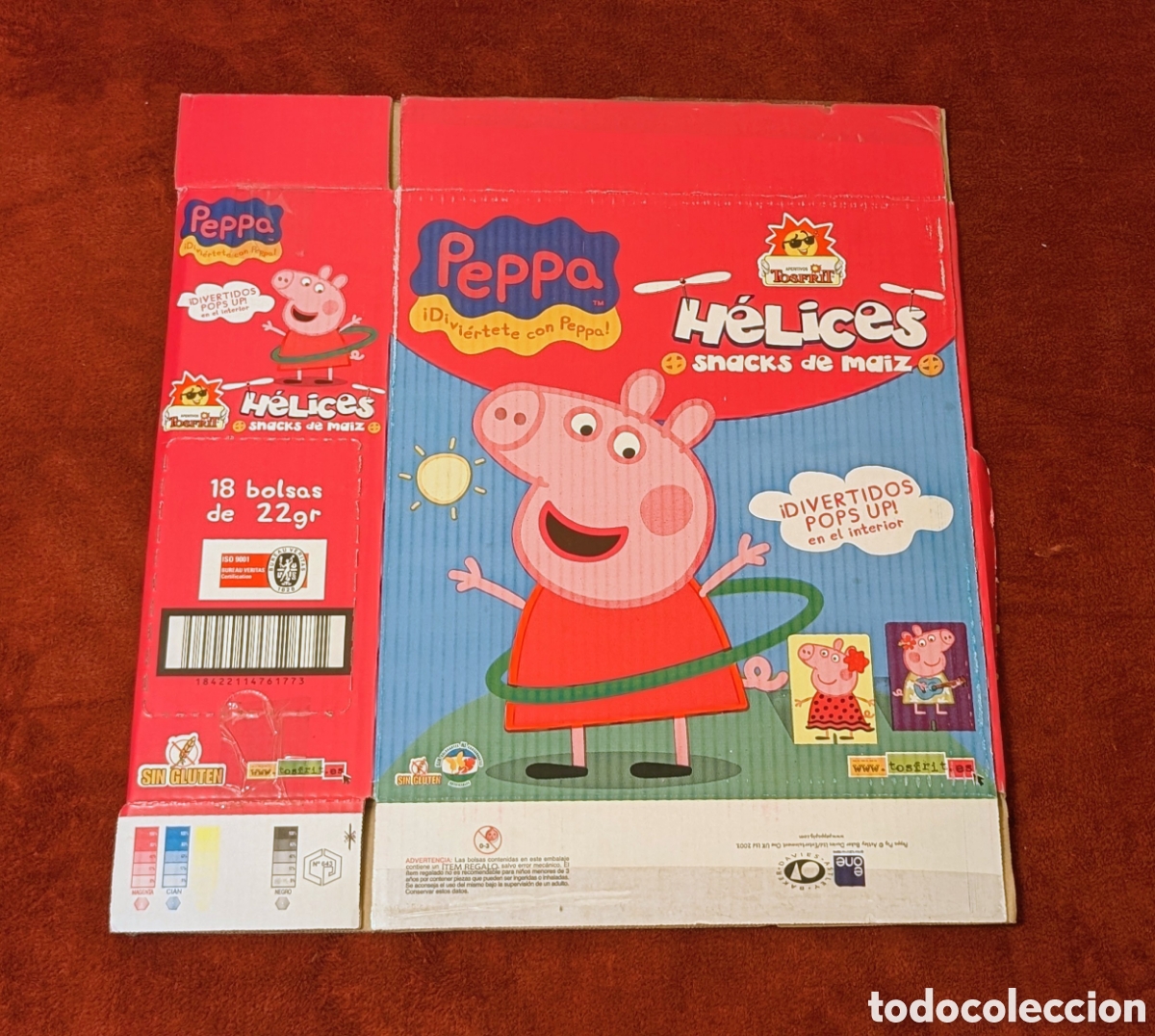Otros Art&iacute;culos de Coleccionismo en Papel: Caja vac&iacute;a Bolsa Patatas Peppa Pig. Tosfrit