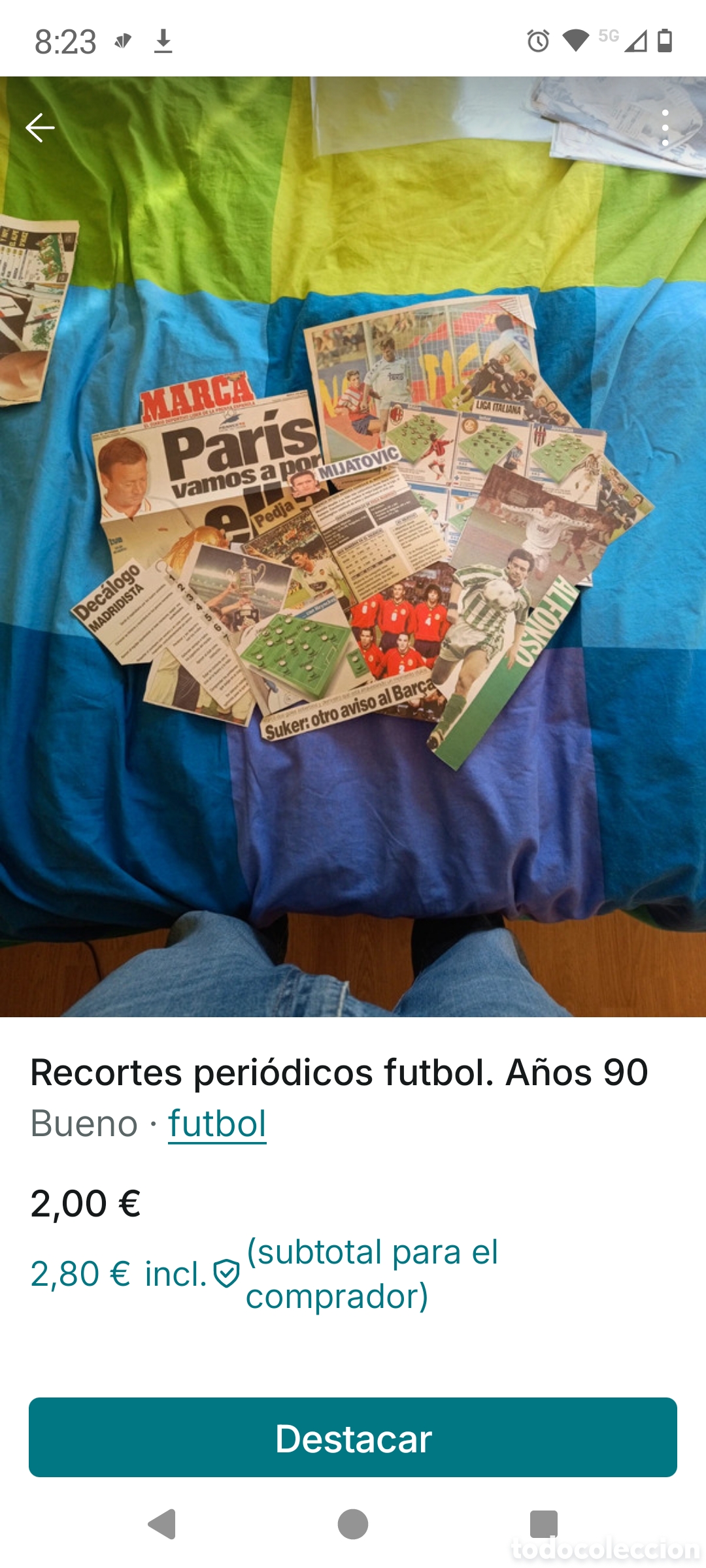 Otros Art&iacute;culos de Coleccionismo en Papel: Recortes peri&oacute;dicos futbol a&ntilde;os 90