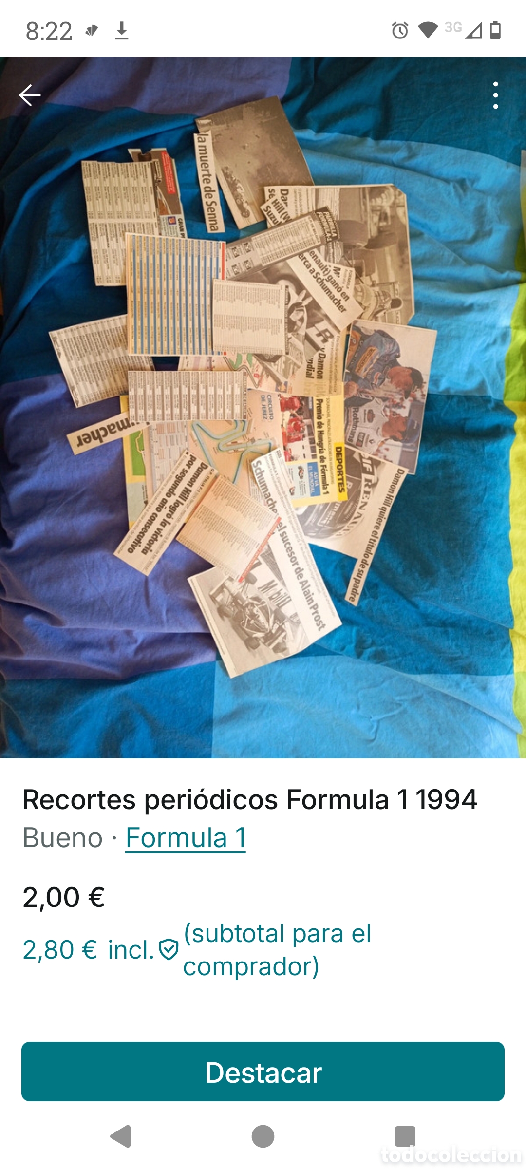 Otros Art&iacute;culos de Coleccionismo en Papel: Recortes Formula 1 1994