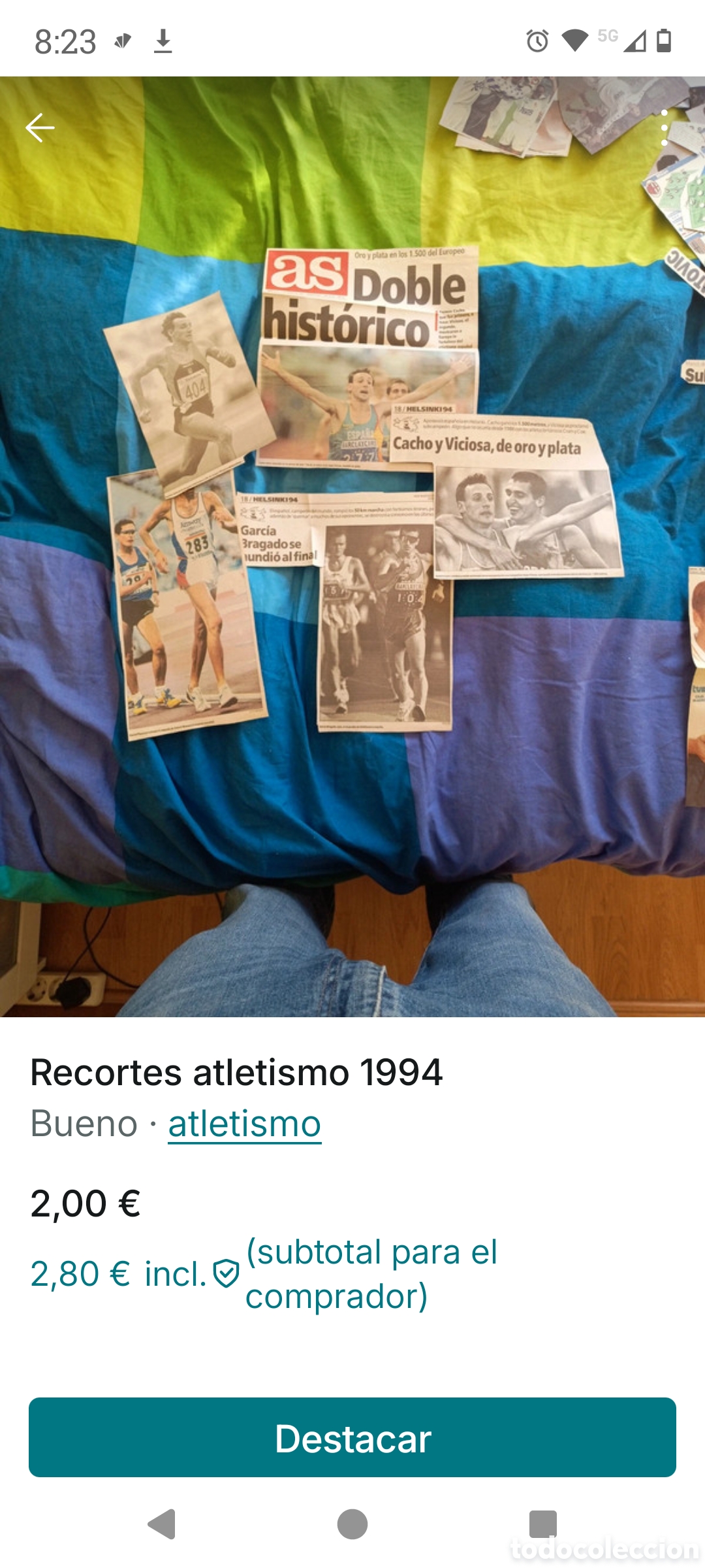 Otros Art&iacute;culos de Coleccionismo en Papel: Recortes atletismo 1994