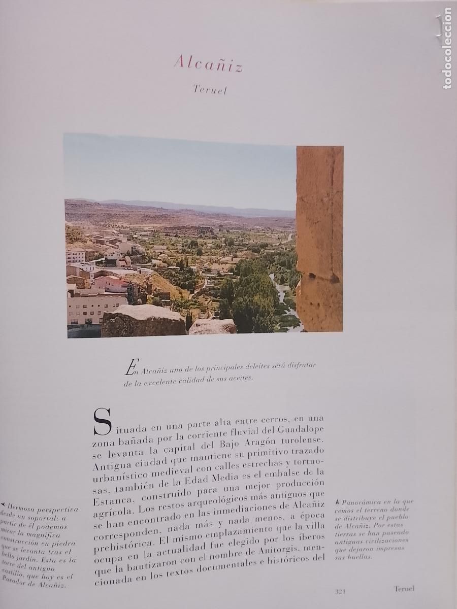 Otros Art&iacute;culos de Coleccionismo en Papel: INFORMACION GRAFICA 2 HOJAS - HISTORIA Y FOTOS A COLOR DE - ALCA&Ntilde;IZ TERUEL