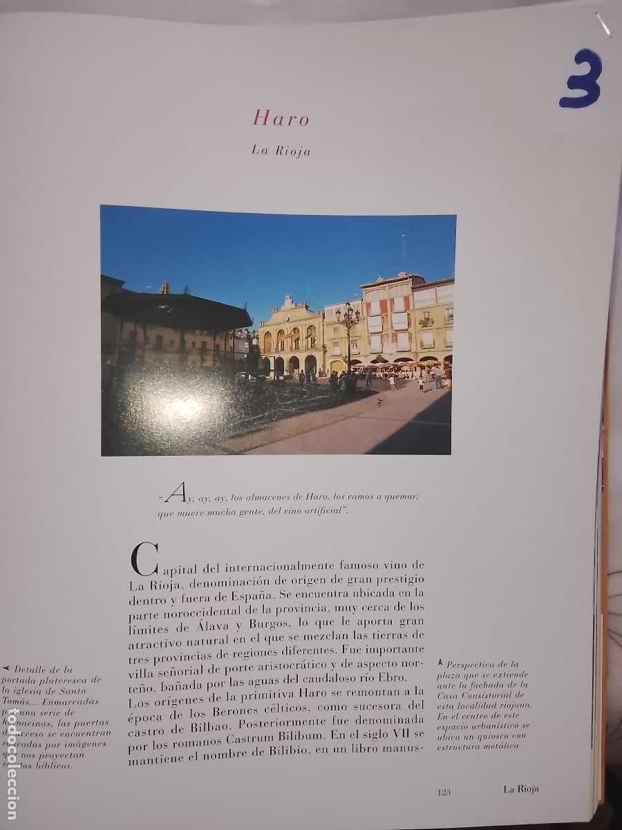 Otros Art&iacute;culos de Coleccionismo en Papel: INFORMACION GRAFICA 2 HOJAS - HISTORIA Y FOTOS A COLOR DE - LA RIOJA - HARO