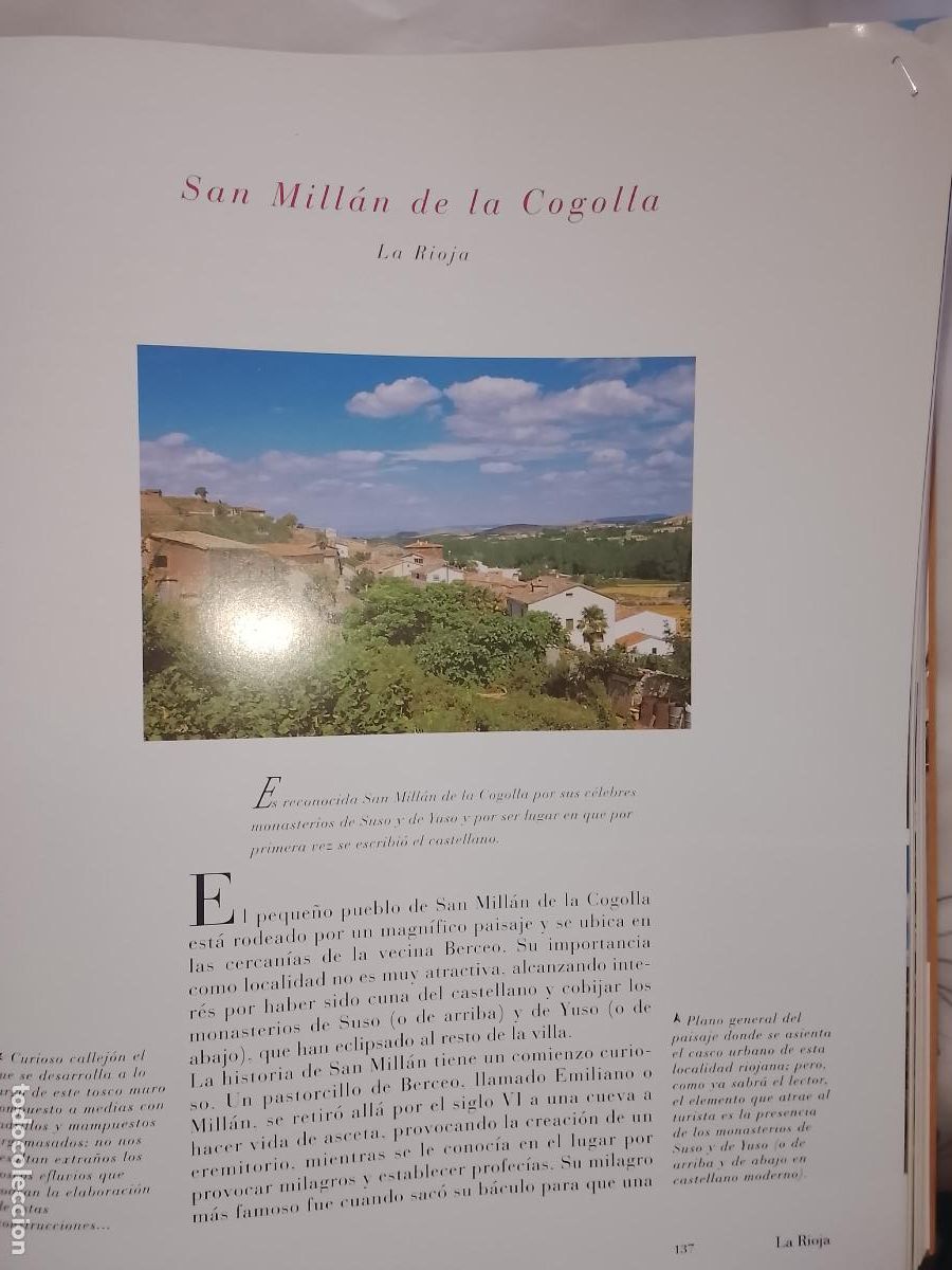 Otros Art&iacute;culos de Coleccionismo en Papel: INFORMACION GRAFICA 2 HOJAS - HISTORIA Y FOTOS A COLOR DE - LA RIOJA - SAN MILLAN DE LA COGOLLA