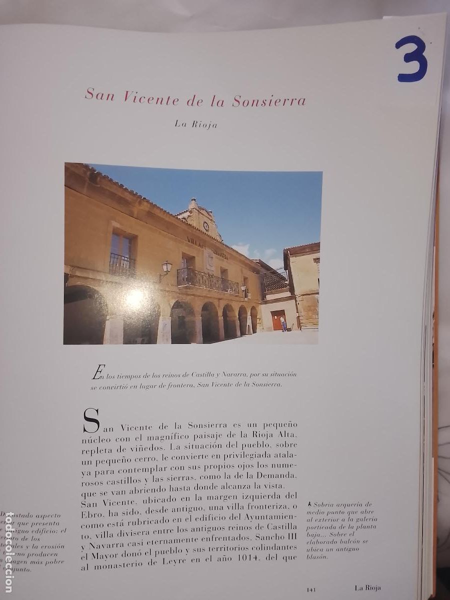Otros Art&iacute;culos de Coleccionismo en Papel: INFORMACION GRAFICA 3 HOJAS - HISTORIA Y FOTOS A COLOR DE - LA RIOJA - SAN VICENTE DE LA SONSIERRA