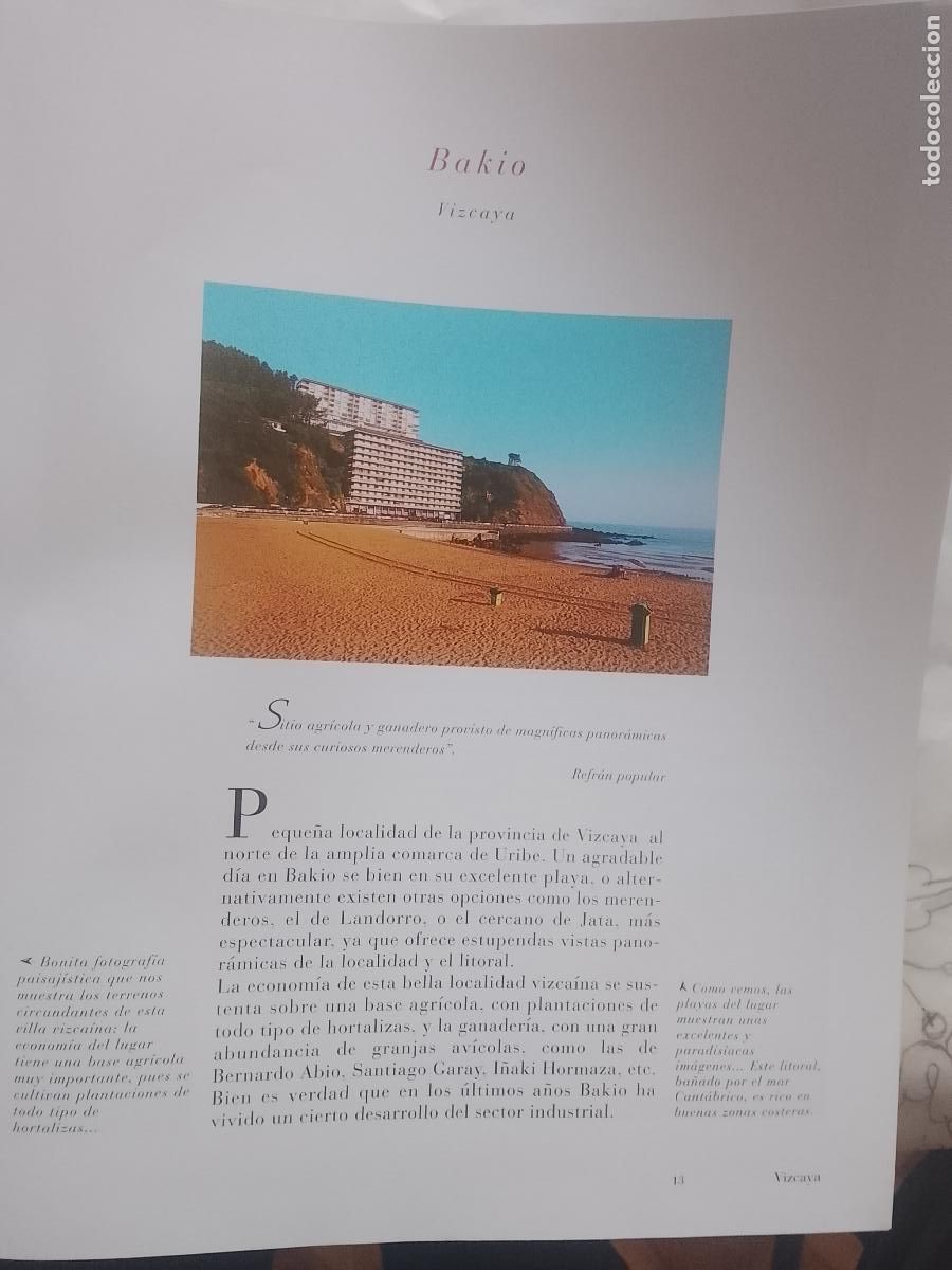 Otros Art&iacute;culos de Coleccionismo en Papel: INFORMACION GRAFICA 2 HOJAS - HISTORIA Y FOTOS A COLOR DE - VIZCAYA