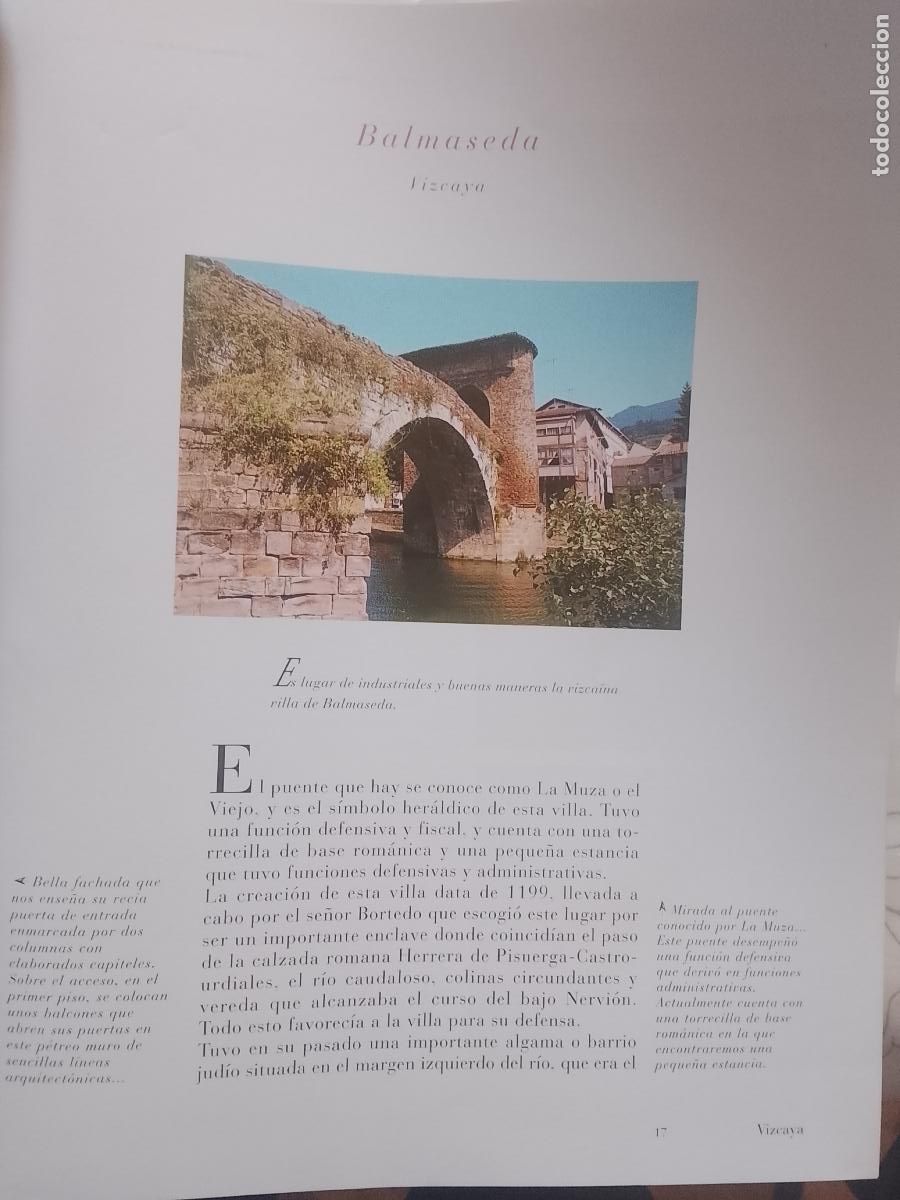 Otros Art&iacute;culos de Coleccionismo en Papel: INFORMACION GRAFICA 2 HOJAS - HISTORIA Y FOTOS A COLOR DE - VIZCAYA - BALMASEDA