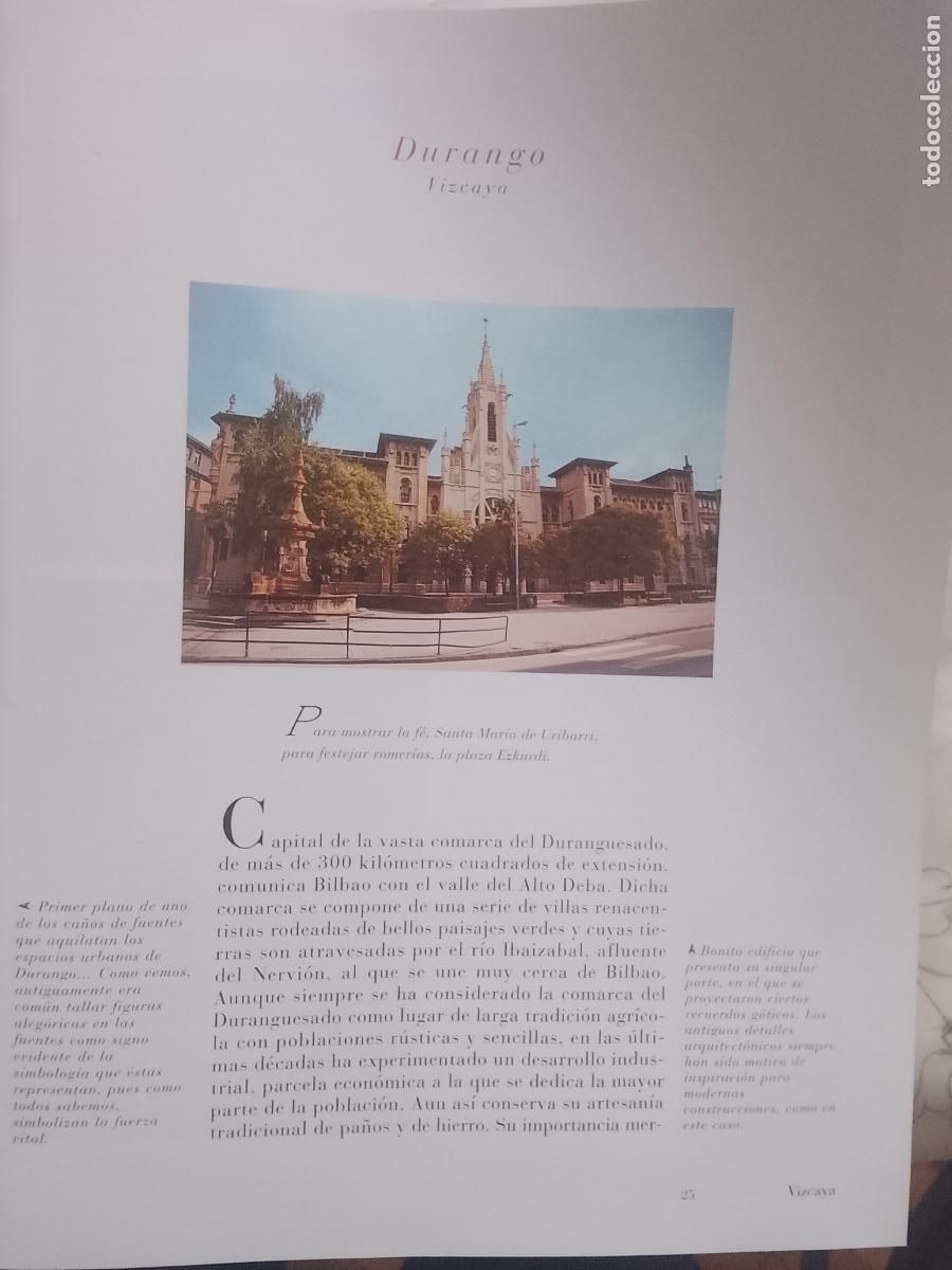 Otros Art&iacute;culos de Coleccionismo en Papel: INFORMACION GRAFICA 2 HOJAS - HISTORIA Y FOTOS A COLOR DE - VIZCAYA - DURANGO