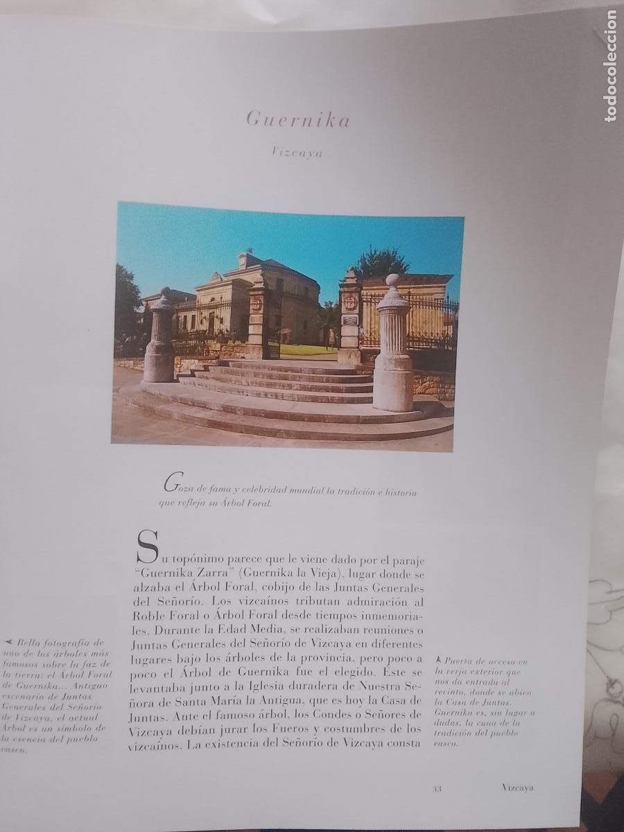 Otros Art&iacute;culos de Coleccionismo en Papel: INFORMACION GRAFICA 2 HOJAS - HISTORIA Y FOTOS A COLOR DE - VIZCAYA - GUERNIKA