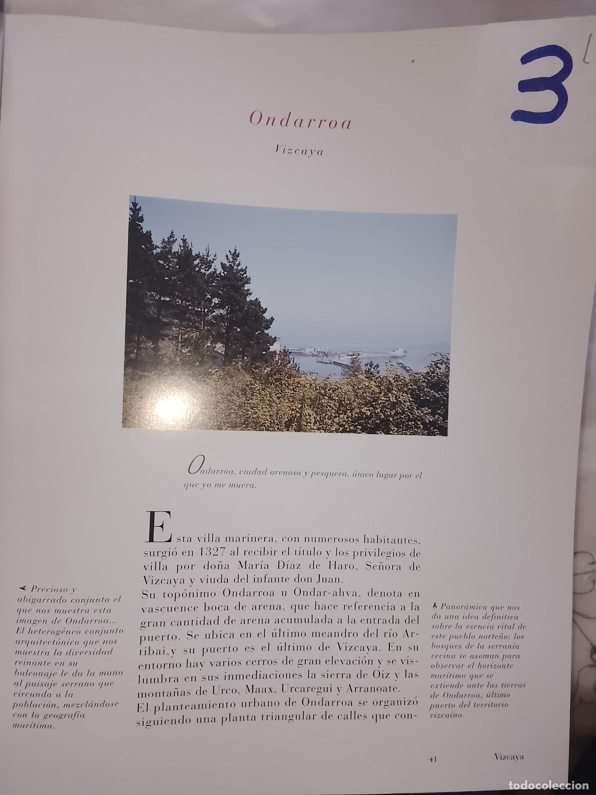 Otros Art&iacute;culos de Coleccionismo en Papel: INFORMACION GRAFICA 3 HOJAS - HISTORIA Y FOTOS A COLOR DE - VIZCAYA - ONDARROA