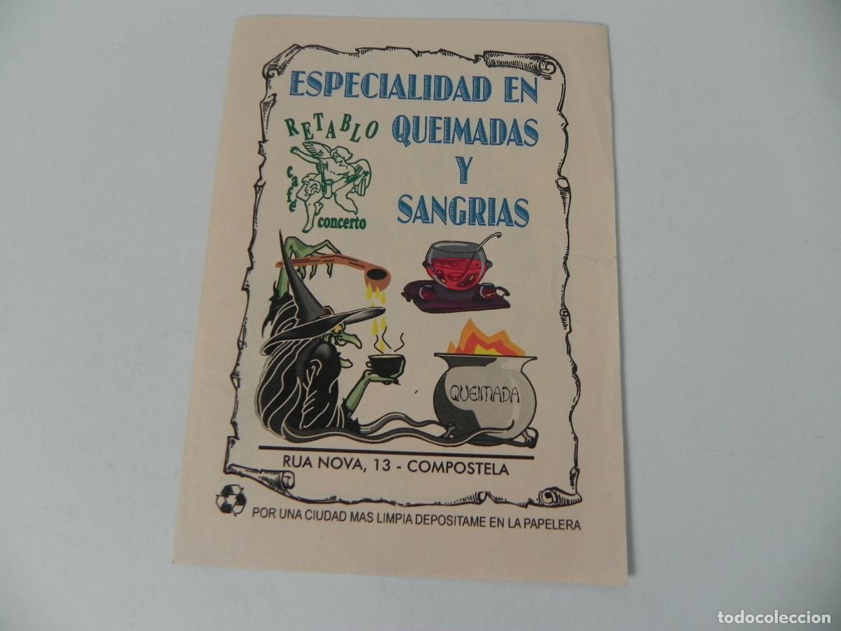 Otros Art&iacute;culos de Coleccionismo en Papel: Folleto Publicitario Retablo Caf&eacute;-Concerto - Santiago de Compostela - Especialidad Queimadas