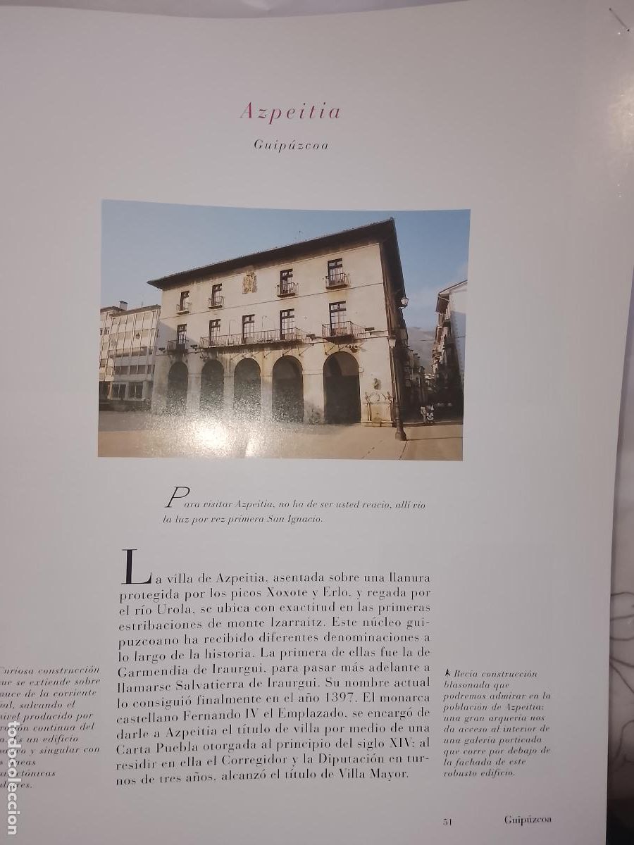 Otros Art&iacute;culos de Coleccionismo en Papel: INFORMACION GRAFICA 3 HOJAS - HISTORIA Y FOTOS A COLOR DE - GUIPUZCOA - AZPEITIA