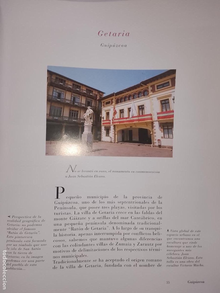 Otros Art&iacute;culos de Coleccionismo en Papel: INFORMACION GRAFICA 3 HOJAS - HISTORIA Y FOTOS A COLOR DE - GUIPUZCOA - GETARIA