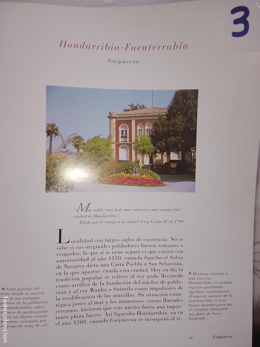 Otros Art&iacute;culos de Coleccionismo en Papel: INFORMACION GRAFICA 3 HOJAS - HISTORIA Y FOTOS A COLOR DE - GUIPUZCOA - ONDARRIBIA