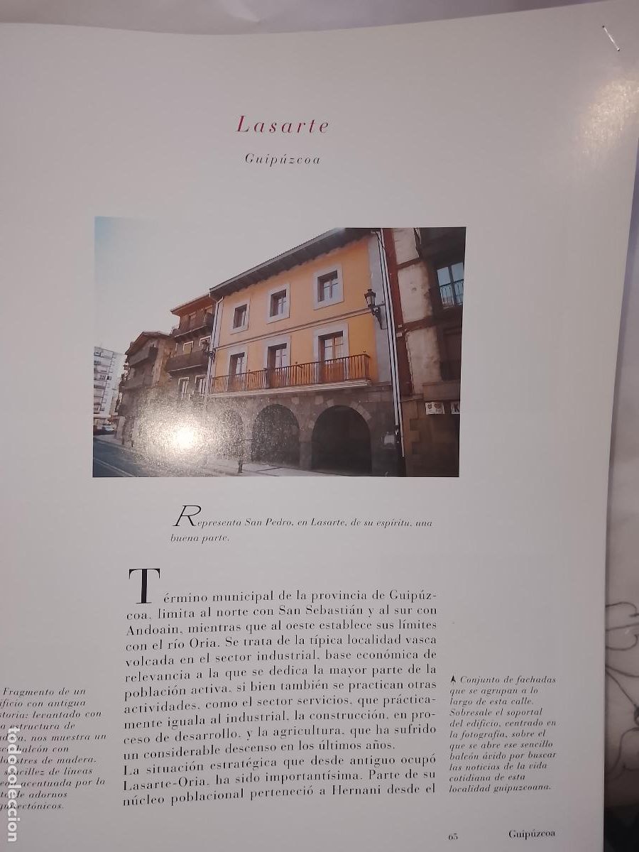 Otros Art&iacute;culos de Coleccionismo en Papel: INFORMACION GRAFICA 2 HOJAS - HISTORIA Y FOTOS A COLOR DE - GUIPUZCOA - LASARTE