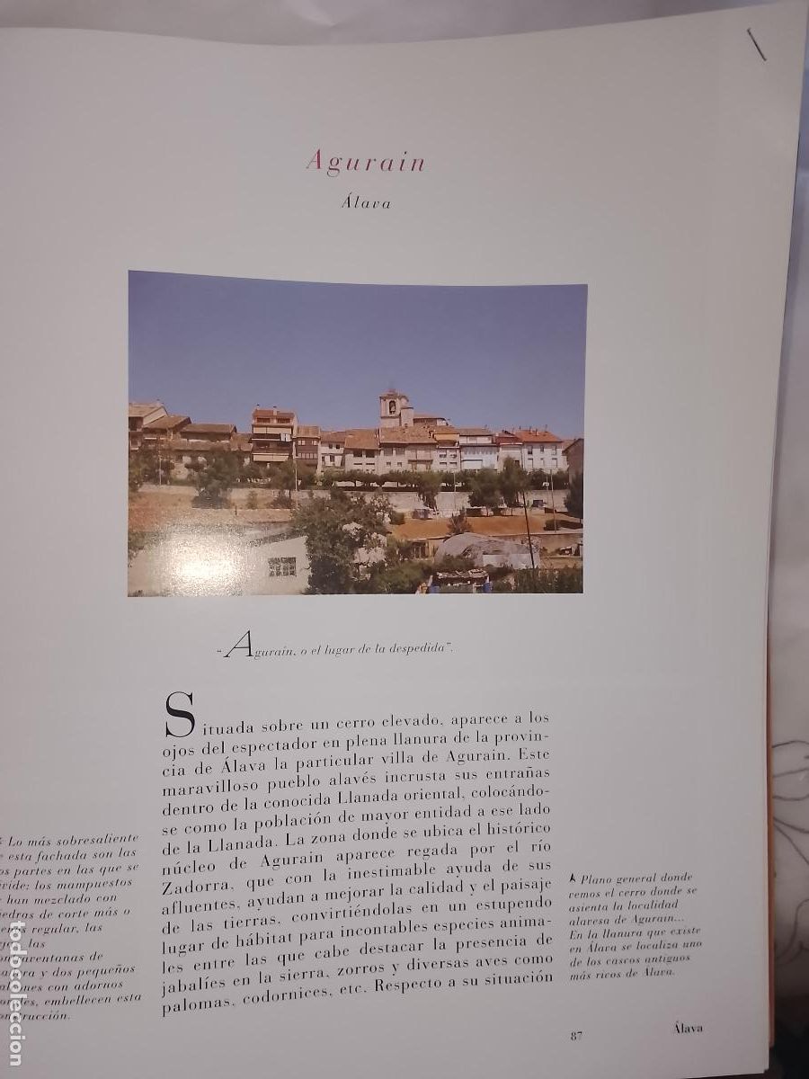 Otros Art&iacute;culos de Coleccionismo en Papel: INFORMACION GRAFICA 2 HOJAS - HISTORIA Y FOTOS A COLOR DE - ALAVA - AGURAIN