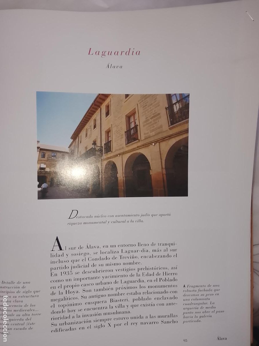 Otros Art&iacute;culos de Coleccionismo en Papel: INFORMACION GRAFICA 2 HOJAS - HISTORIA Y FOTOS A COLOR DE - ALAVA - laguardia