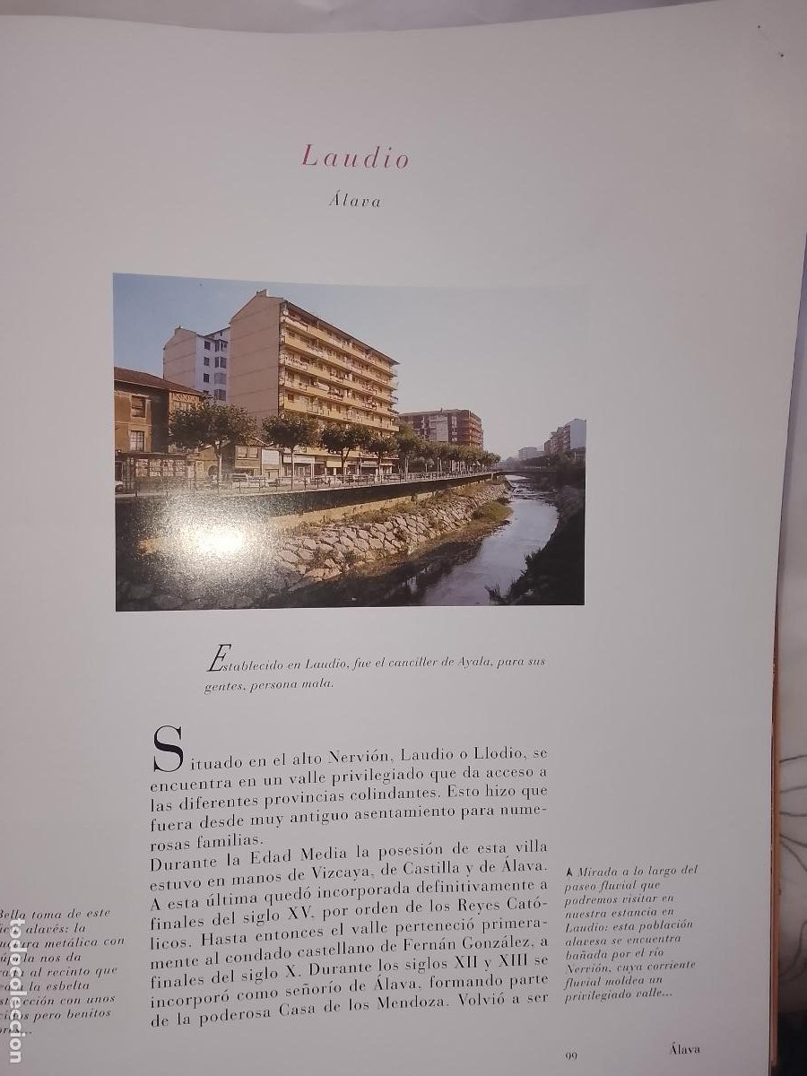 Otros Art&iacute;culos de Coleccionismo en Papel: INFORMACION GRAFICA 2 HOJAS - HISTORIA Y FOTOS A COLOR DE - ALAVA - LAUDIO