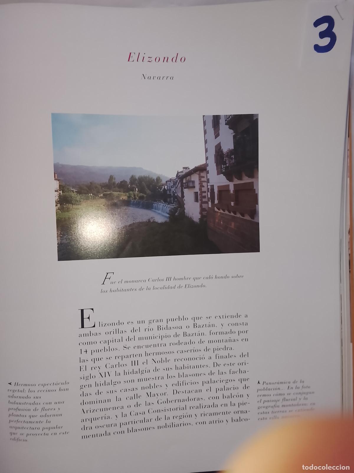 Otros Art&iacute;culos de Coleccionismo en Papel: INFORMACION GRAFICA 3 HOJAS - HISTORIA Y FOTOS A COLOR DE - NAVARRA - ELIZONDO