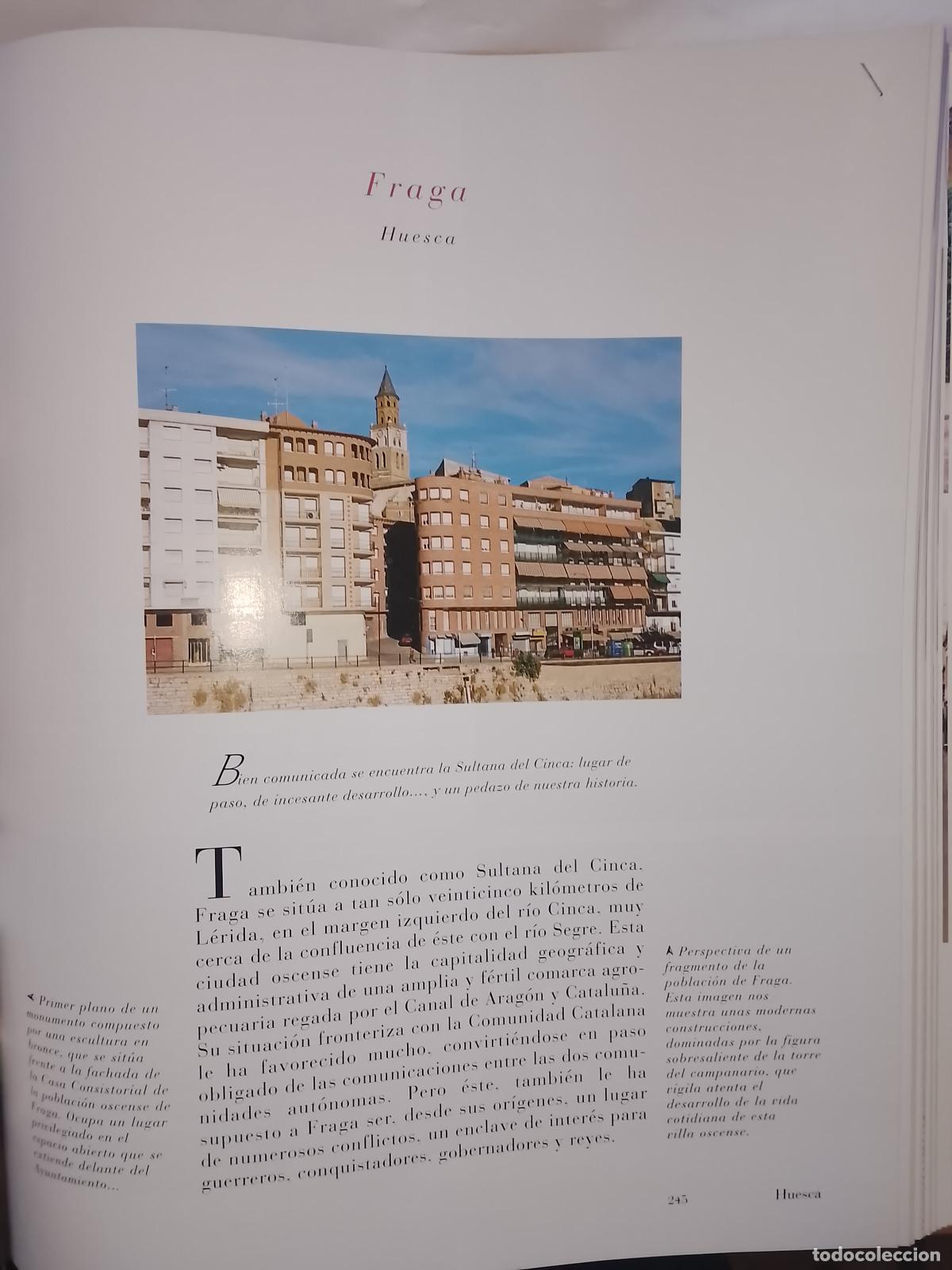 Otros Art&iacute;culos de Coleccionismo en Papel: INFORMACION GRAFICA 2 HOJAS - HISTORIA Y FOTOS A COLOR DE - HUESCA - FRAGA