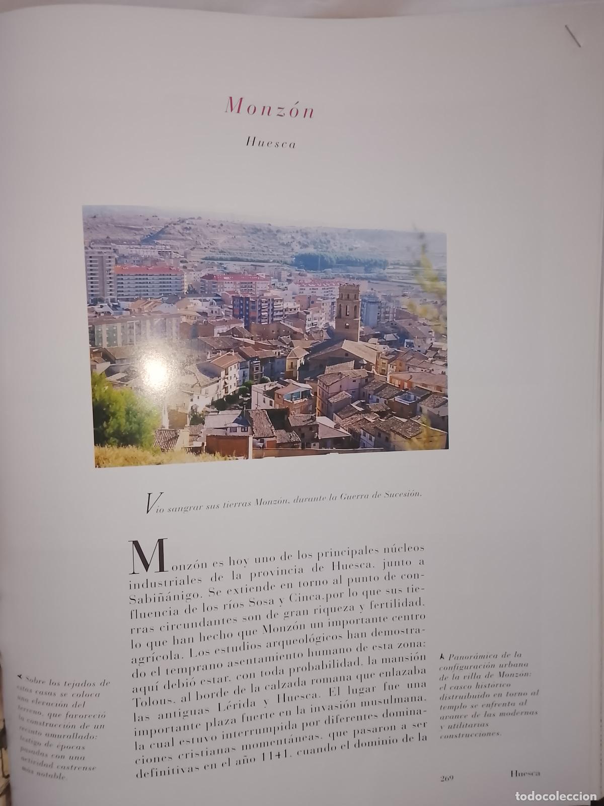 Otros Art&iacute;culos de Coleccionismo en Papel: INFORMACION GRAFICA 2 HOJAS - HISTORIA Y FOTOS A COLOR DE - HUESCA - MONZON