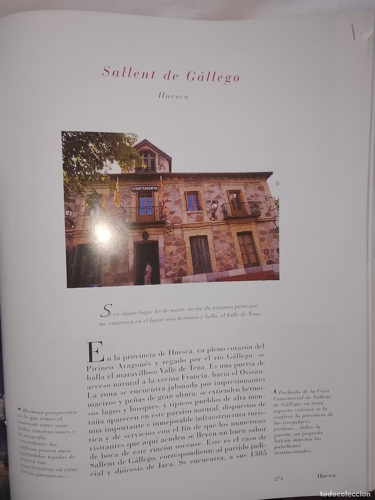 Otros Art&iacute;culos de Coleccionismo en Papel: INFORMACION GRAFICA 2 HOJAS - HISTORIA Y FOTOS A COLOR DE - HUESCA - SALLENT DE GALLEGO