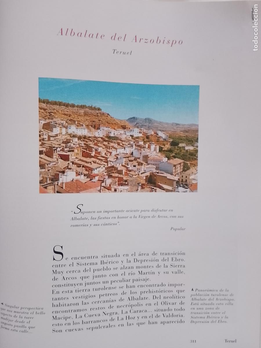 Otros Art&iacute;culos de Coleccionismo en Papel: INFORMACION GRAFICA 2 HOJAS - HISTORIA Y FOTOS A COLOR DE - TERUEL - ALBALATE DEL ARZOBISPO