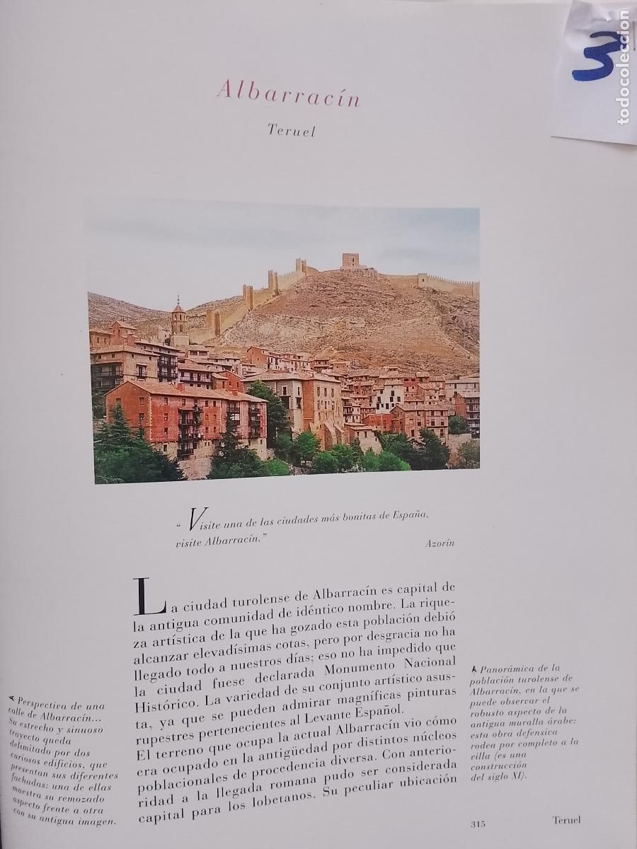 Otros Art&iacute;culos de Coleccionismo en Papel: INFORMACION GRAFICA 3 HOJAS - HISTORIA Y FOTOS A COLOR DE - TERUEL - ALBARRACIN