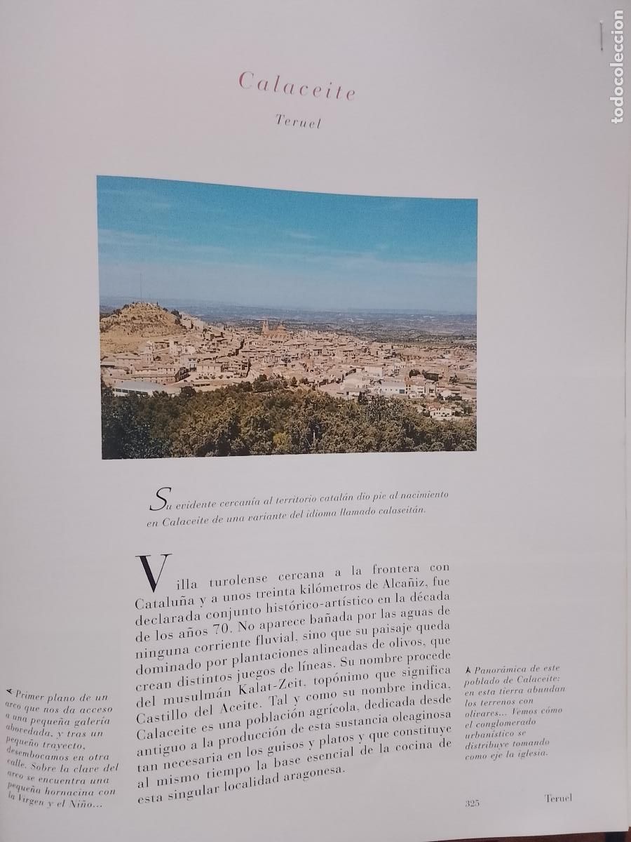 Otros Art&iacute;culos de Coleccionismo en Papel: INFORMACION GRAFICA 2 HOJAS - HISTORIA Y FOTOS A COLOR DE - TERUEL - CALACEITE