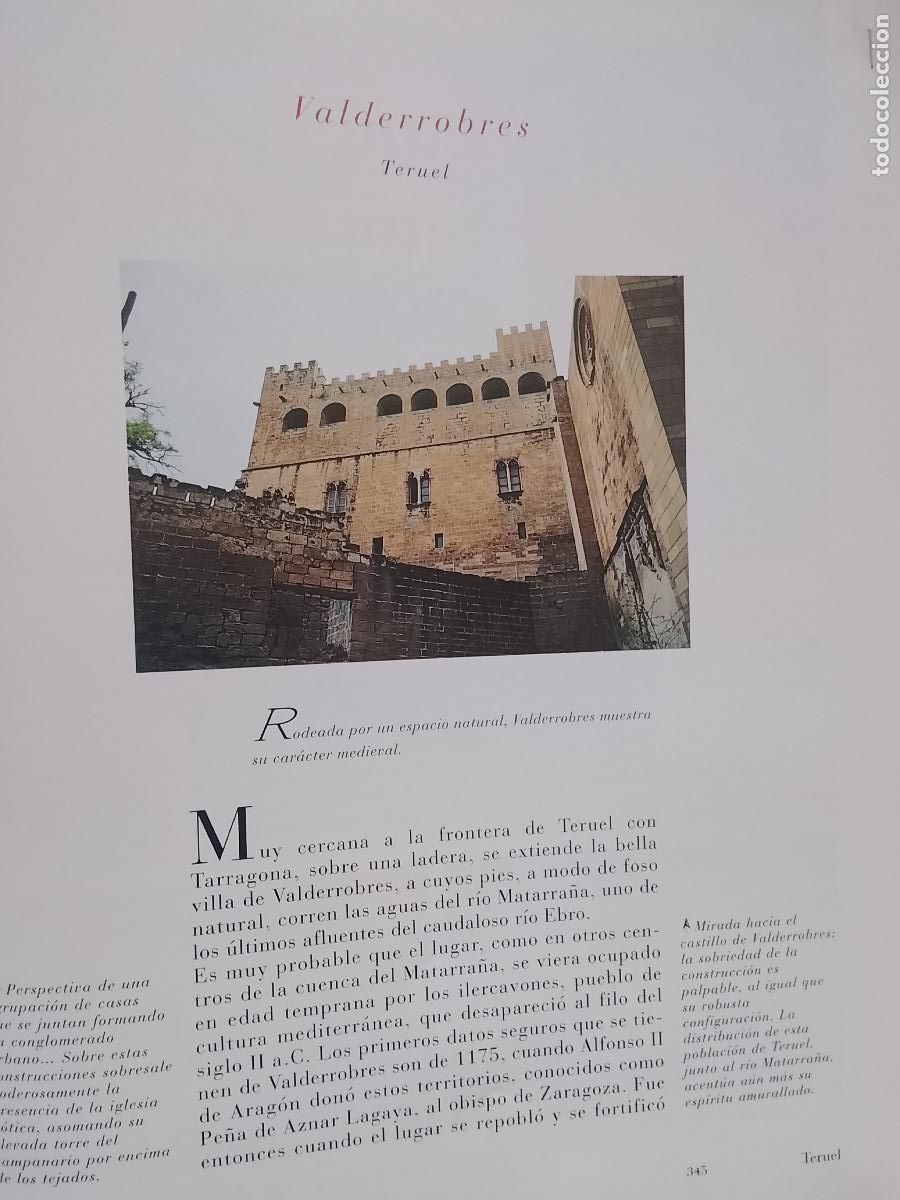 Otros Art&iacute;culos de Coleccionismo en Papel: INFORMACION GRAFICA 2 HOJAS - HISTORIA Y FOTOS A COLOR DE - TERUEL - VALDERROBRES