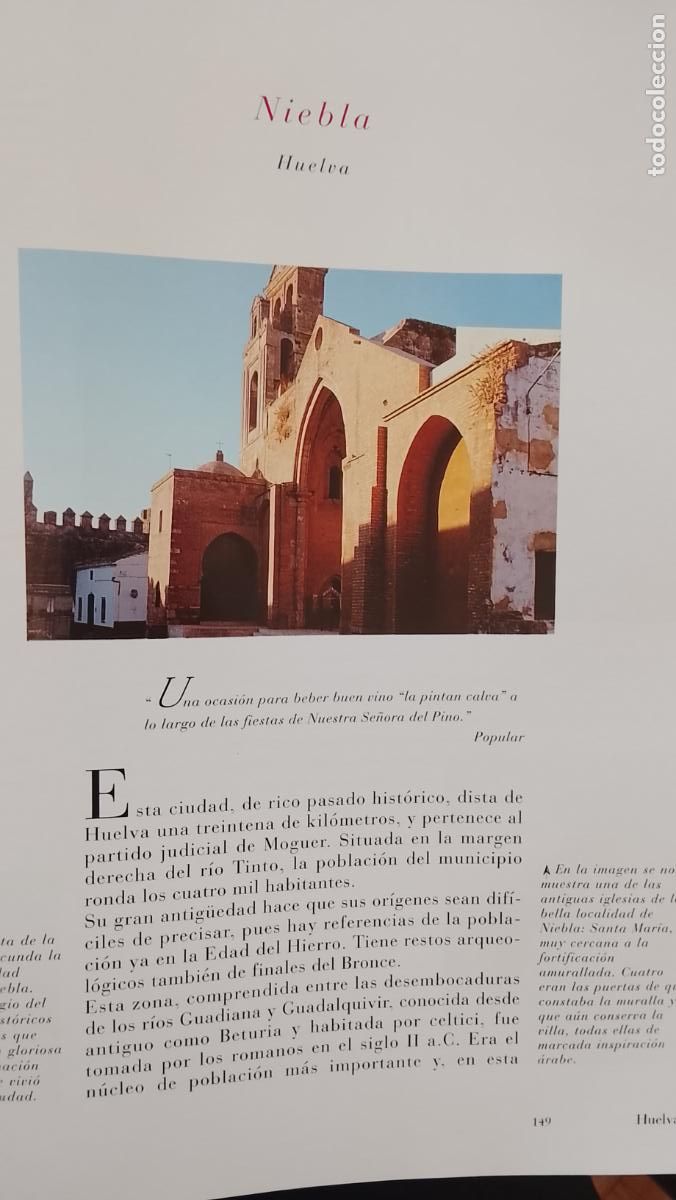 Altri oggetti di carta: INFORMACION GRAFICA 2 HOJAS - HISTORIA Y FOTOS A COLOR DE - HUELVA - NIEBLA