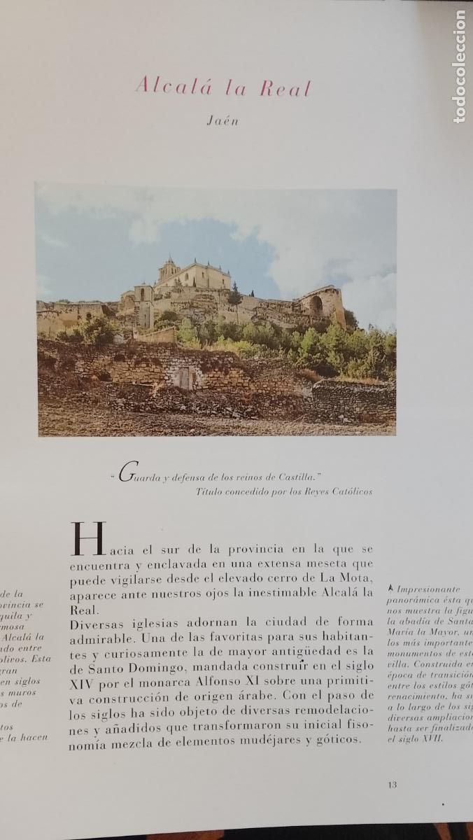 Outros artigos de papel: INFORMACION GRAFICA 2 HOJAS - HISTORIA Y FOTOS A COLOR DE - JAEN - ALCALA LA REAL