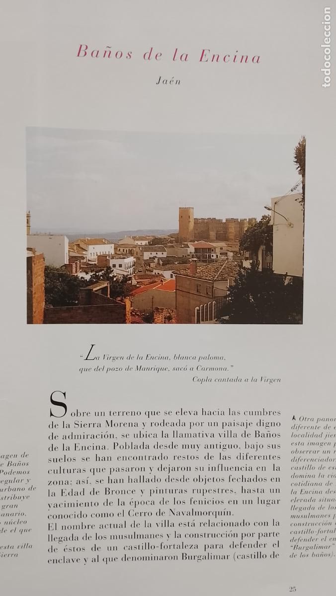Outros artigos de papel: INFORMACION GRAFICA 2 HOJAS - HISTORIA Y FOTOS A COLOR DE - JAEN - BA&Ntilde;OS DE LA ENCINA